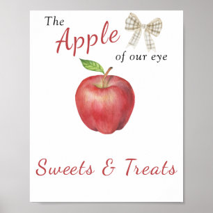 Póster ducha de bebé de manzana - Dulces y golosinas