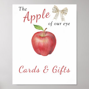 Póster Ducha de bebé de manzana - Tarjetas y regalos