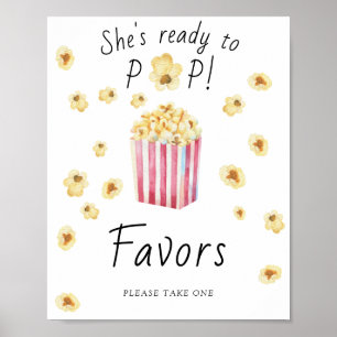 Póster Ducha de bebé de palomitas - Favorece al Poster