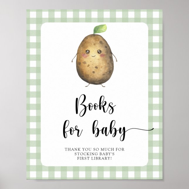 Póster Ducha de bebé de patata - libros para bebé (Frente)