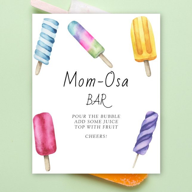 Póster Ducha de bebé de popsicle - Poster de bar de mamá- (Subido por el creador)