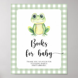 Póster Ducha de bebé de rana - libros para bebé