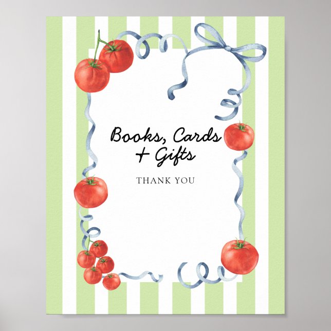Póster Ducha de bebé de Tomate Libros, Tarjetas, Regalos (Frente)