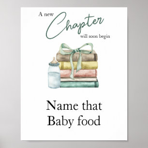 Póster ducha de bebé del libro de cuentos Nombre de ese a
