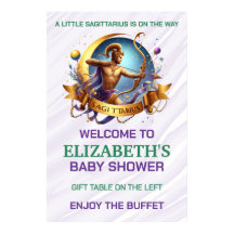 Ducha de bebé del zodiaco de Sagitario de lavanda 
