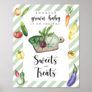 Póster ducha de bebé en el mercado de agricultores - dulc