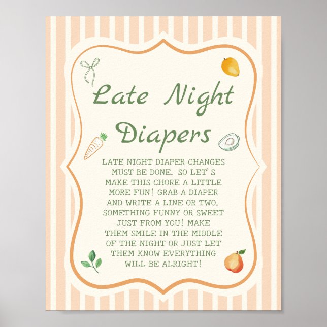 Póster Ducha de bebé en el mercado de agricultores Juego  (Frente)