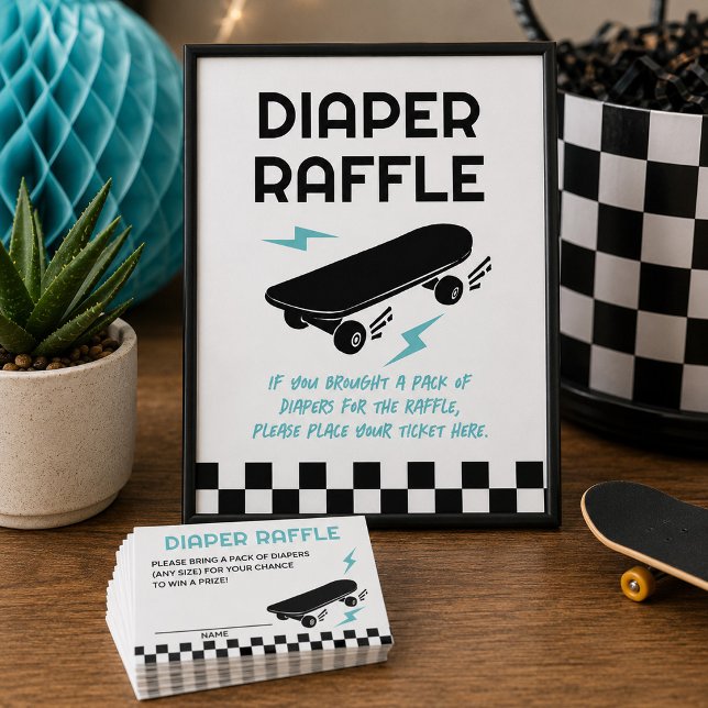 Póster Ducha de bebé en skateboard Sorteo de pañales (Subido por el creador)