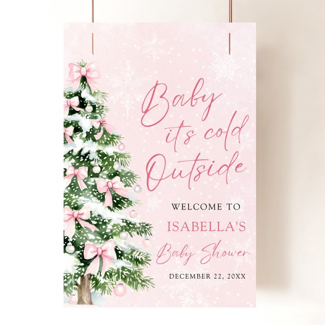 Póster Ducha de Bebé Es un Término Afuera con Lazo Rosa (Subido por el creador)