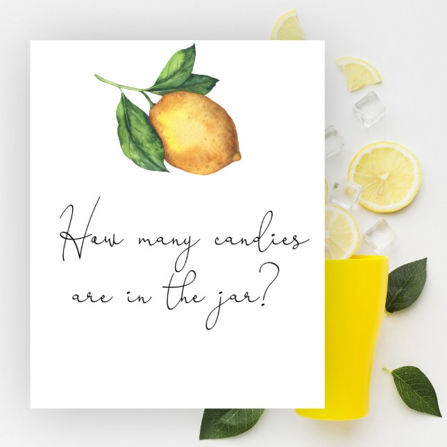 Póster Ducha de bebé limón Adivinen cuántos dulces (Subido por el creador)