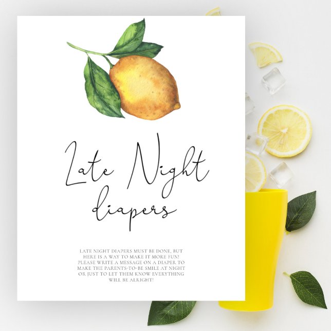 Póster Ducha de bebé limón Juego de pañales nocturnos (Subido por el creador)