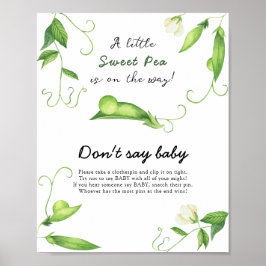 Póster Ducha de bebé Little Pea - No digas bebé