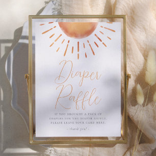 Póster Ducha de bebé Little Ray of Sunshine Sorteo de pañ