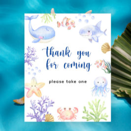 Póster Ducha de bebé náutica - Gracias por venir