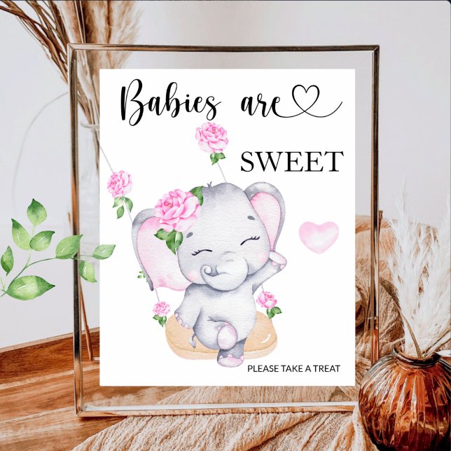 Póster Ducha de bebé para elefantes Los bebés son dulces, (Subido por el creador)