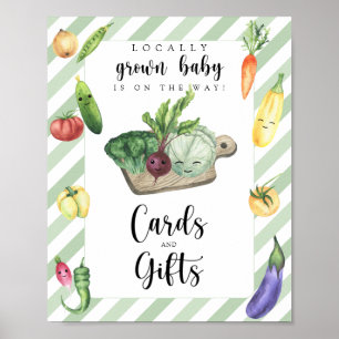 Póster Ducha de bebé para vegetarianos - tarjetas y regal