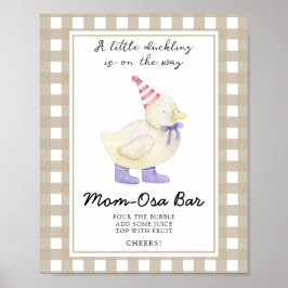 Póster Ducha de bebé pato - bar Momosa