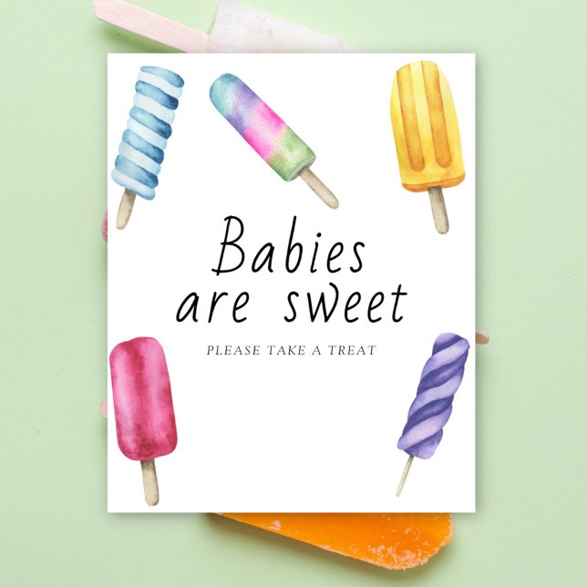 Póster Ducha de bebé pópsica - los bebés son dulces (Subido por el creador)