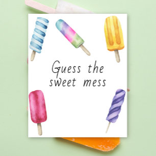 Póster Ducha de bebé Popsicle - adivina el dulce desorden