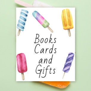 Póster Ducha de bebé popsicle - libros, tarjetas y regalo