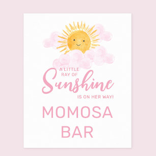 Póster Ducha de bebé Ray Of Sunshine Momosa Bar