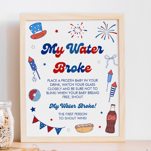 Póster Ducha de Bebé Rojo Blanco y Vencido Mi Agua se Rom (Subido por el creador)