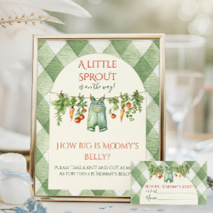 Póster Ducha de bebé Rustic Sprout Qué grande es el vient