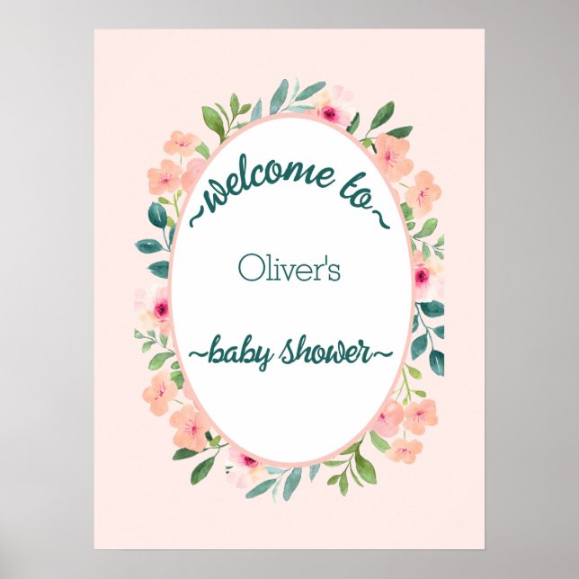 Póster Ducha de Bebé Safari de la Jungla Salvaje (Frente)