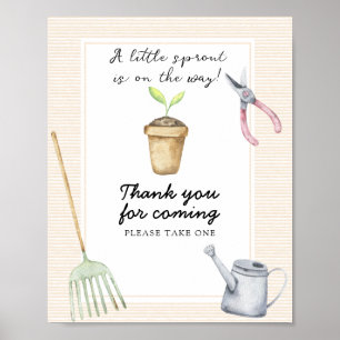 Póster Ducha de bebé Sprout - Gracias por venir