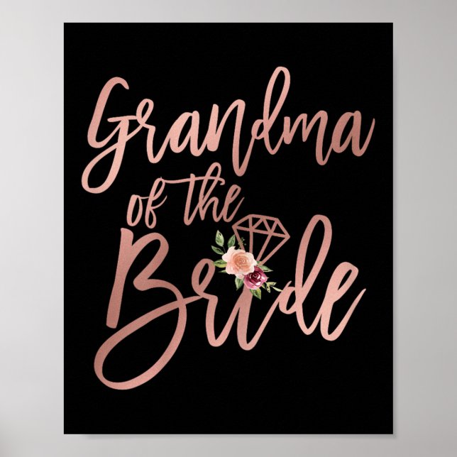 Póster Ducha De Boda Para La Abuela De La Novia (Frente)