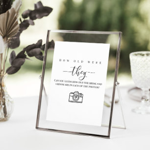 Póster Ducha de bodas personalizada "Qué edad tienen"