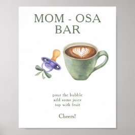 Póster Ducha de café para bebé Momosa bar