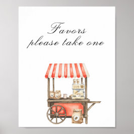 Póster Ducha de café - recuerdos, por favor tome uno