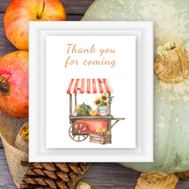 Póster Ducha de calabazas de otoño para bebé - gracias (Subido por el creador)
