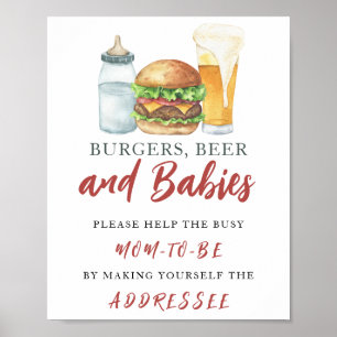 Póster Ducha de cerveza para bebé - Ayuda a la futura mam