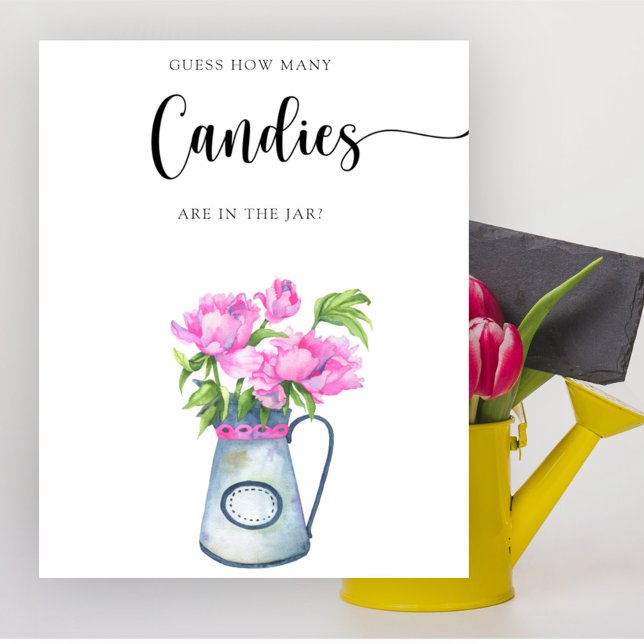 Póster Ducha de flores para bebe Adivina cuántas golosina (Subido por el creador)