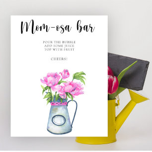 Póster Ducha de flores para bebé bar Momosa
