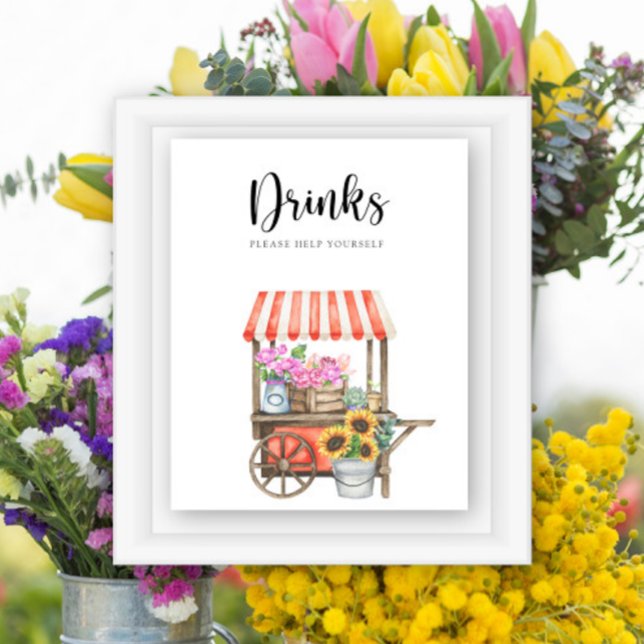 Póster Ducha de flores para bebé - Bebidas sírvase usted  (Subido por el creador)