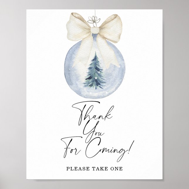 Póster Ducha de invierno Gracias por venir (Frente)