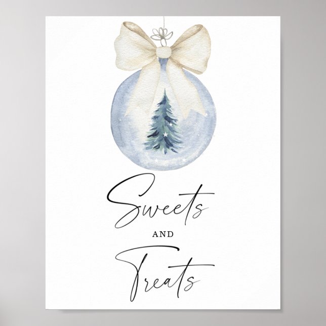 Póster Ducha de invierno para bebés Dulces y dulces (Frente)