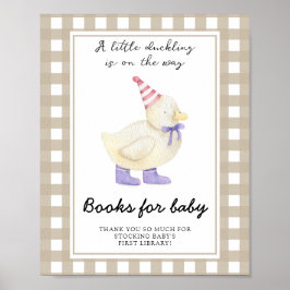 Póster Ducha de la suerte para bebé - libros para bebé
