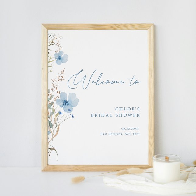 Póster Ducha de Novia con Flor Silvestre Azul (Subido por el creador)