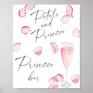 Póster Ducha de novia con prosecco de rosas - Bar de pros