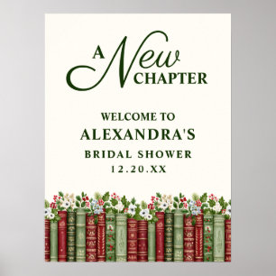 Póster Ducha de Novia con Tema de Libro de Navidad 'Un Nu