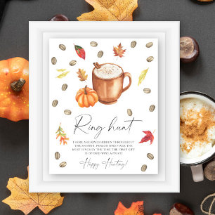 Póster Ducha de novia de café de calabaza Juego de búsque