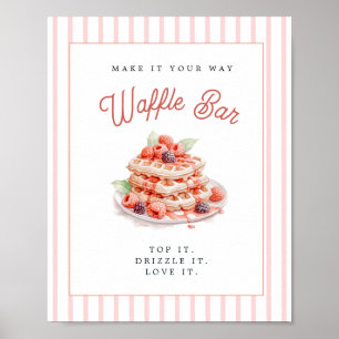 Póster Ducha de novia de Cute Waffle Bar