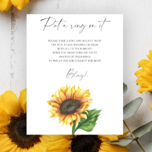 Póster Ducha de novia de girasoles Juego de ponerle un an