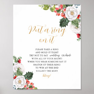 Póster Ducha de novia de invierno de Navidad