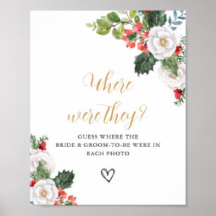 Póster Ducha de novia de invierno de Navidad 