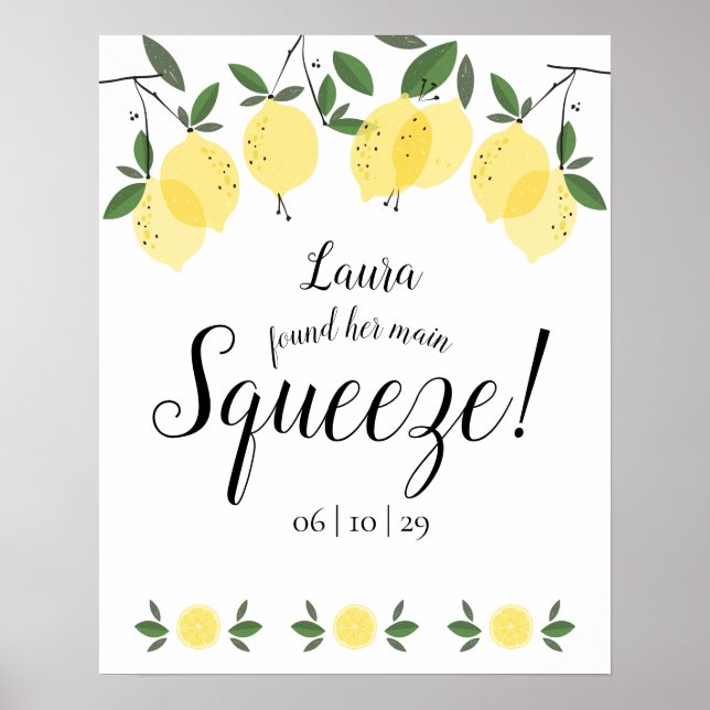 Póster Ducha de novia de Main Squeeze Lemons (Frente)
